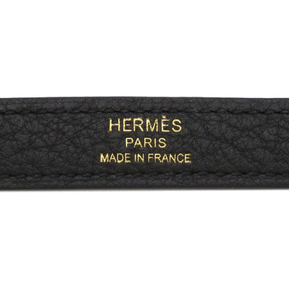 Hermes Shoulder Strap Shoulder Strap Togo Black Gold Hardware Black [storage Bag
