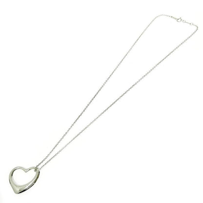 Tiffany & Co Silver Elsa Peretti Open Heart Necklace 10.0g 925 Engraved 397348