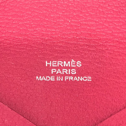 Hermes Coin Case Calvi Evercolor Rose Pink