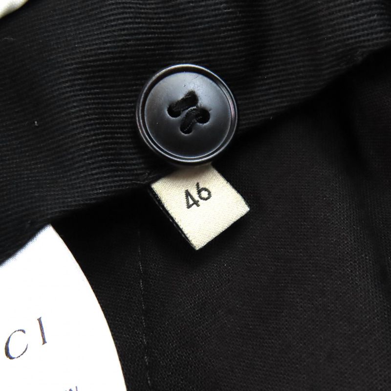 Gucci 698813 Wool Mohair GG Marmont Webline Slacks Pants Blue 46 Made In Italy