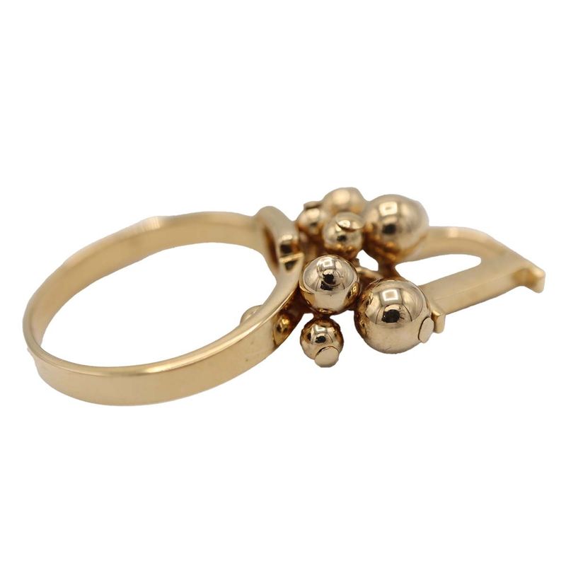 Christian DIOR Ring D Logo Approx 14 GP Gold Color Accessories Ladies H9388