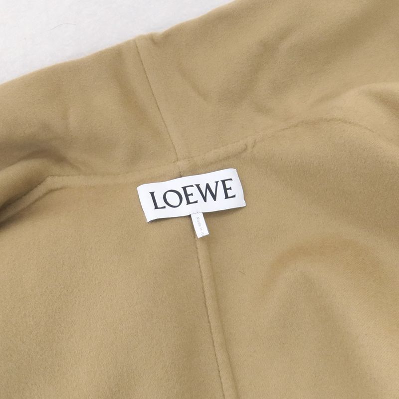 Loewe Wrap Coat Cashmere Wool Beige Camel S359y01x64 Women's Belt 34