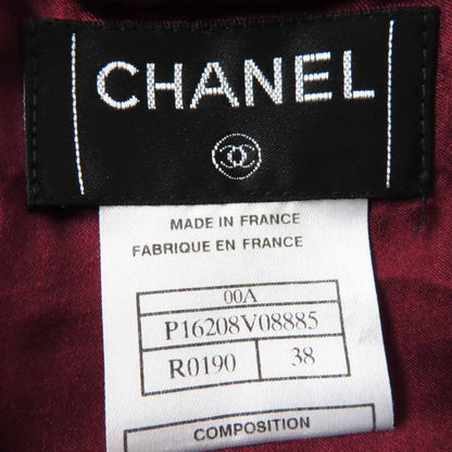 CHANEL 00A P16208 Wool PVC Sequined Tweed Setup With Coco Mark On Left Cuff