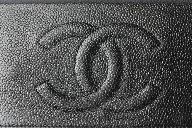 Chanel Chain Wallet Shoulder Bag Long Wallet Clutch Chanel Caviar Skin CC Mark