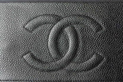 Chanel Chain Wallet Shoulder Bag Long Wallet Clutch Chanel Caviar Skin CC Mark