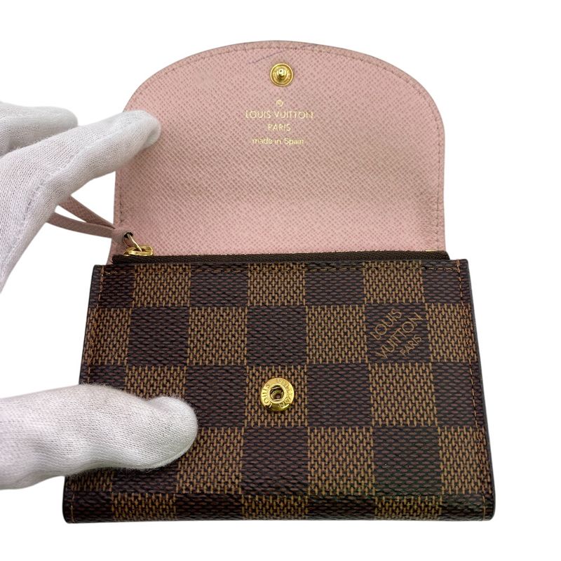 Louis Vuitton N64423 Portmonnais Rosali Fragment Case Damier Card Case Wallet