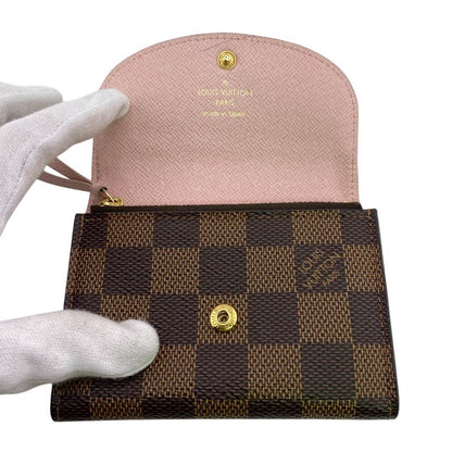 Louis Vuitton N64423 Portmonnais Rosali Fragment Case Damier Card Case Wallet