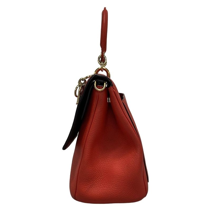 Dior/christian Dior Handbag Bedior Red Leather