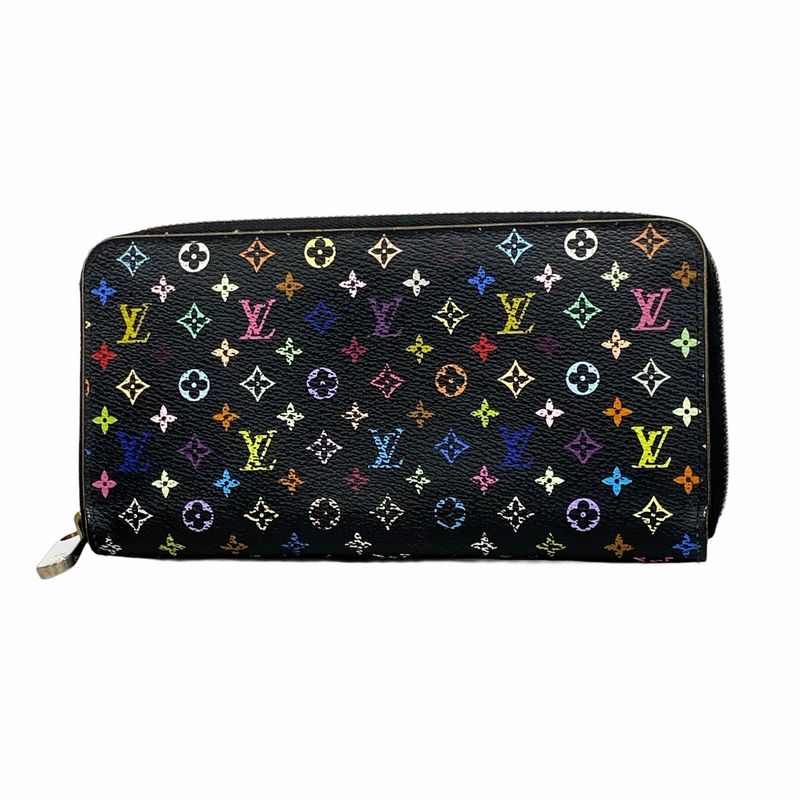 Louis Vuitton Long Wallet Monogram Multicolor Zippy Wallet M60243 Noir Black