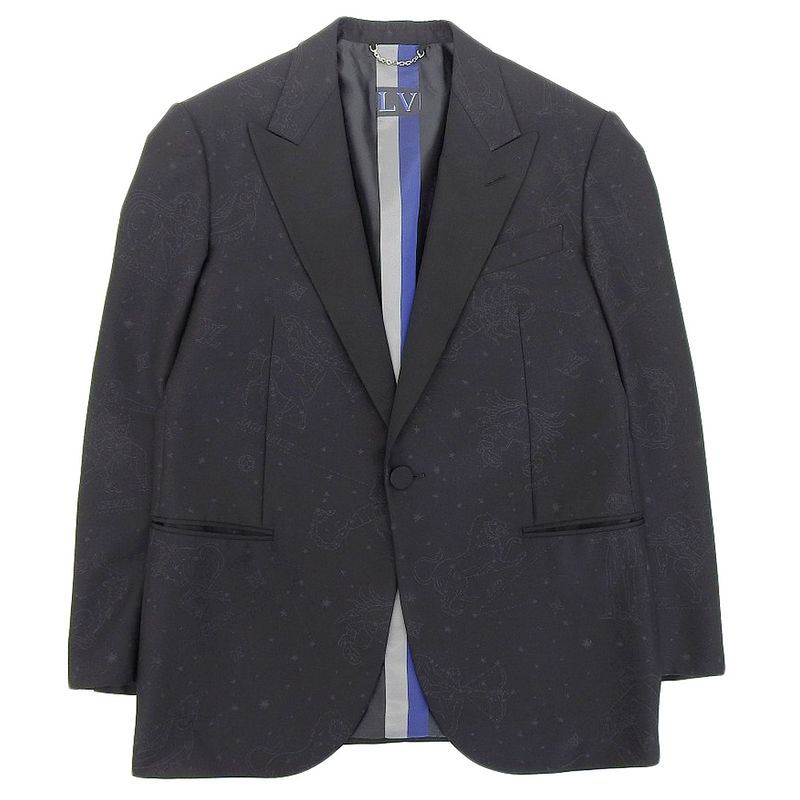 Louis Vuitton 2019 Item Hgcd3e LV Monogram Wool Silk 12 Constellations Dress