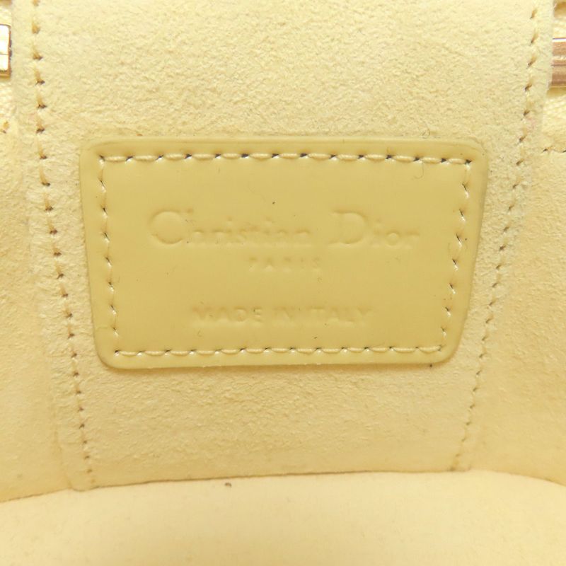 Christian DIOR Micro Vanity Mini Bag 2WAY Handbag Enamel Women