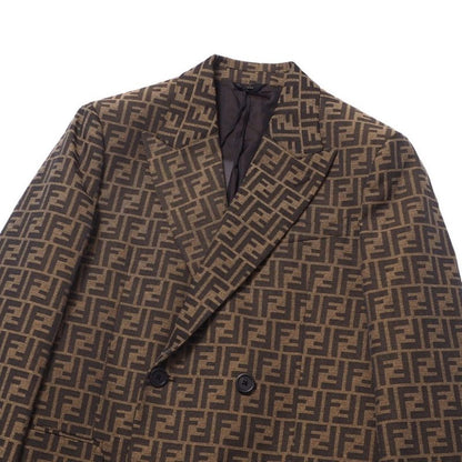 2022Fendi Tailored Jacket Size 46 FF Logo Double Breasted Double F