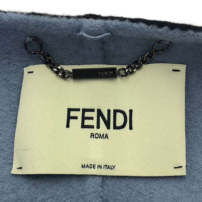 Fendi - Cashmere Real Fur Long Coat - 44 - Black - Women