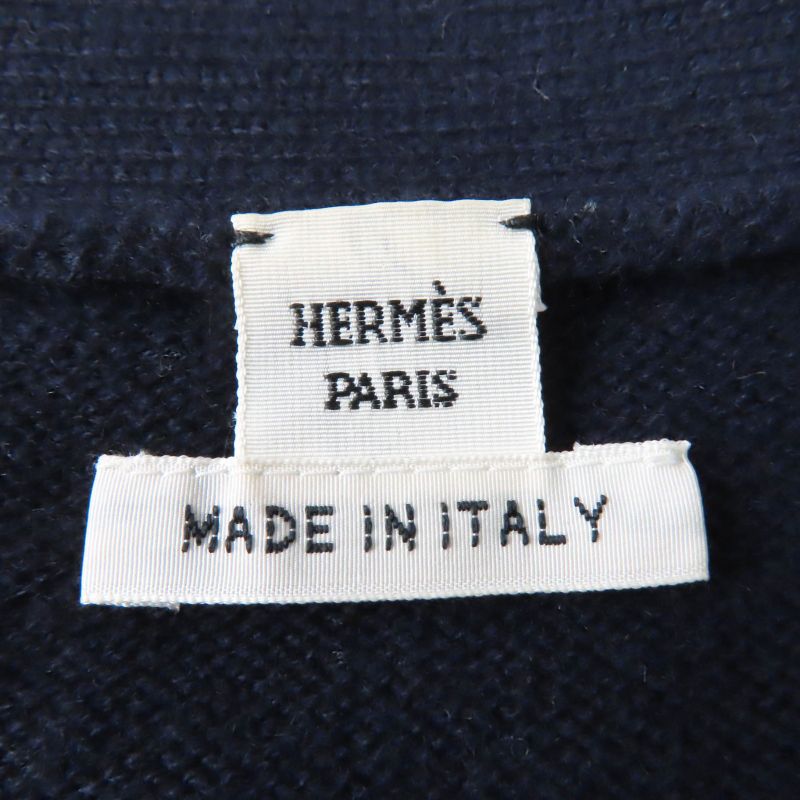 Hermes 2019 100% Wool H Pattern With Serie Buttons Long Sleeves Knit Cardigan
