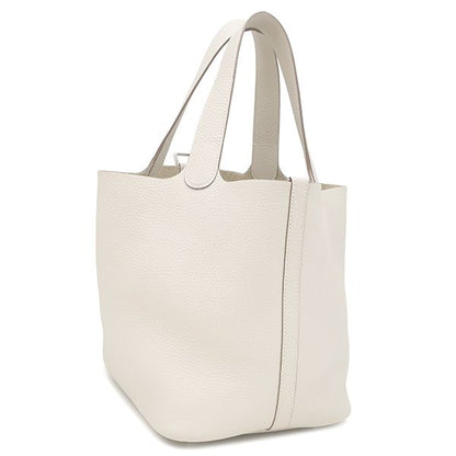 Hermes Handbag Picotin Lock MM Taurillon Clemence Cles Silver Hardware Off