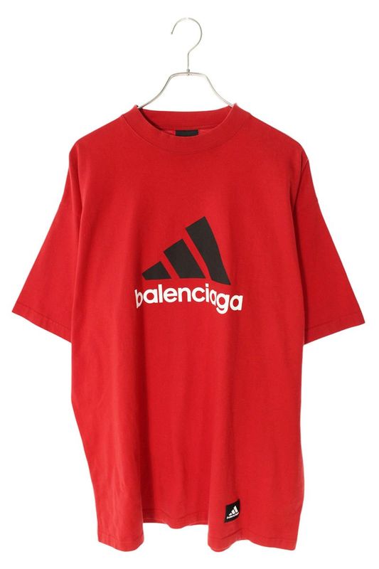 Balenciaga X Adidas 23SS 712398 Tnva6 Logo Print Oversize T-shirt Men 2