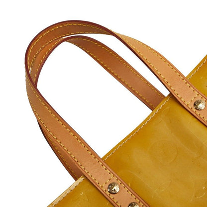 Louis Vuitton Monogram Vernis Reed PM M91144 Beige Patent Leather Women Louis
