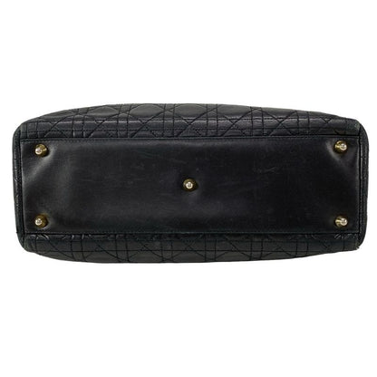 Dior/christian Dior Handbag Lady Dior Large Bag Black Leather