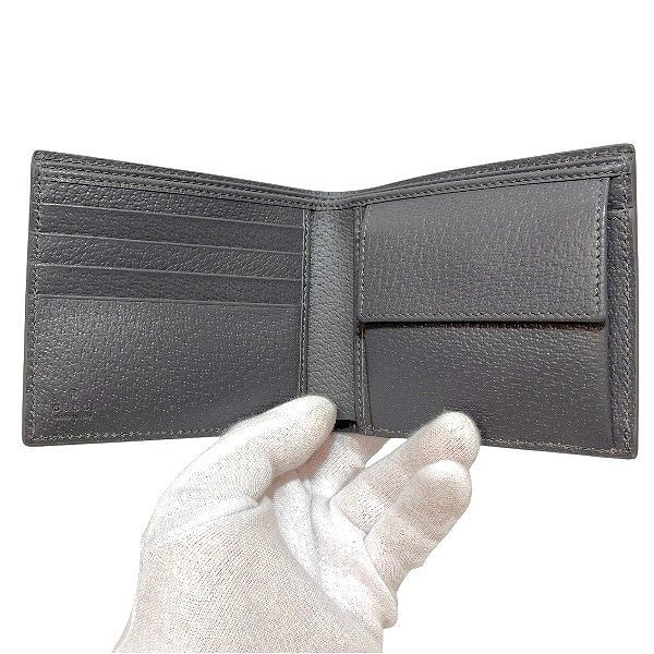 Gucci GG Coin Wallet Gray Interior 768244 Bifold Wallet Men's