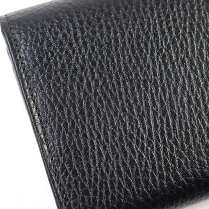 Gucci 615524 Leather Interlocking G Grained Accordion Closure Long Wallet With