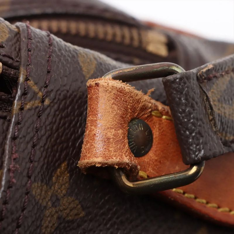 Louis Vuitton Monogram M45244 Leather Shoulder Bag Crossbody Brown Tote Women's