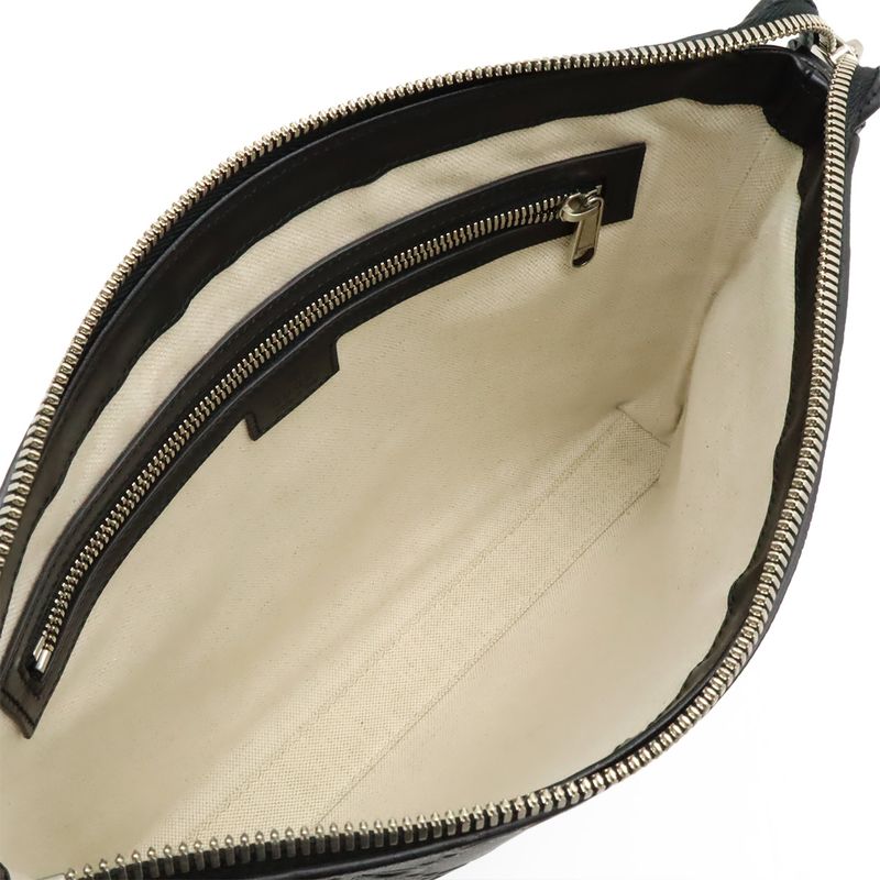 Gucci Jumbo GG Medium Crossbody Bag Shoulder Bag Clutch Bag Leather Black