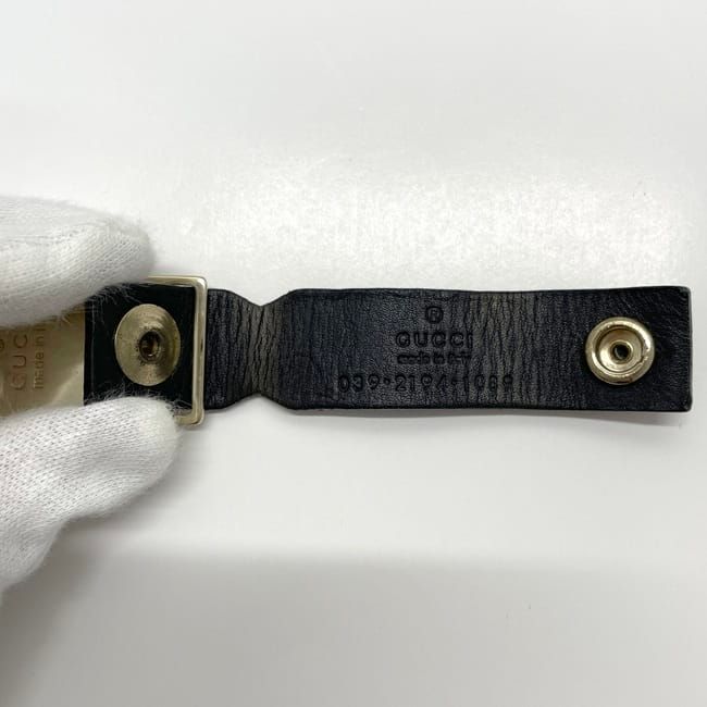 Gucci Neck Strap Khaki Green Red Gold Sherry 039