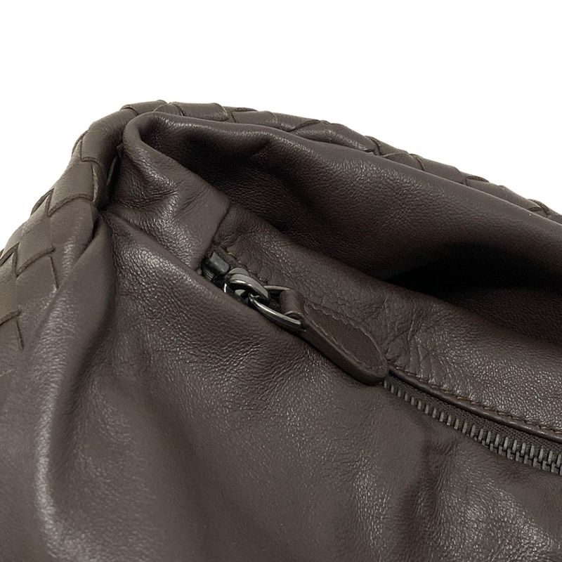 Bottega Veneta Intrecciato Dark Brown Leather Handbag