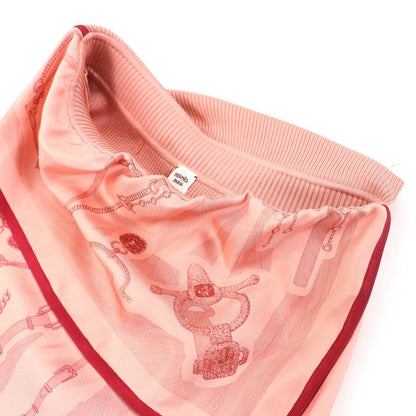 Hermes 22AW 2h2830dz Planche D Etvde Silk Scarf Ribbed Knit Long Skirt Pinkish
