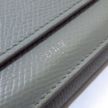 Celine Trifold Folded Compact Wallet Light Blue Leather