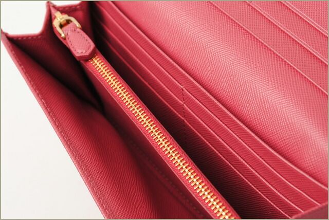 Prada Wallet Prada Long Wallet 1m1132 Saffiano Metal Saffiano Metal Peonia
