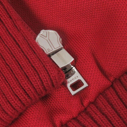 Gucci 625287 Logo Patch Line Design Track Jacket Jersey Red Ivory M Made In