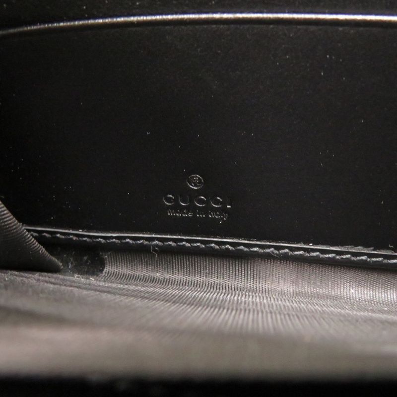 Gucci GG Embossed 625558 Black Round Zipper Long Wallet Black 1335 Gucci