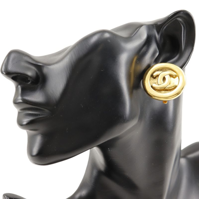 Chanel Coco Mark Vintage Gold Plated Ladies 21.6g Earring