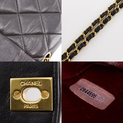 Chanel Diana 25 Matelasse Chain Shoulder Vintage A01165 Lambskin Black Ladies