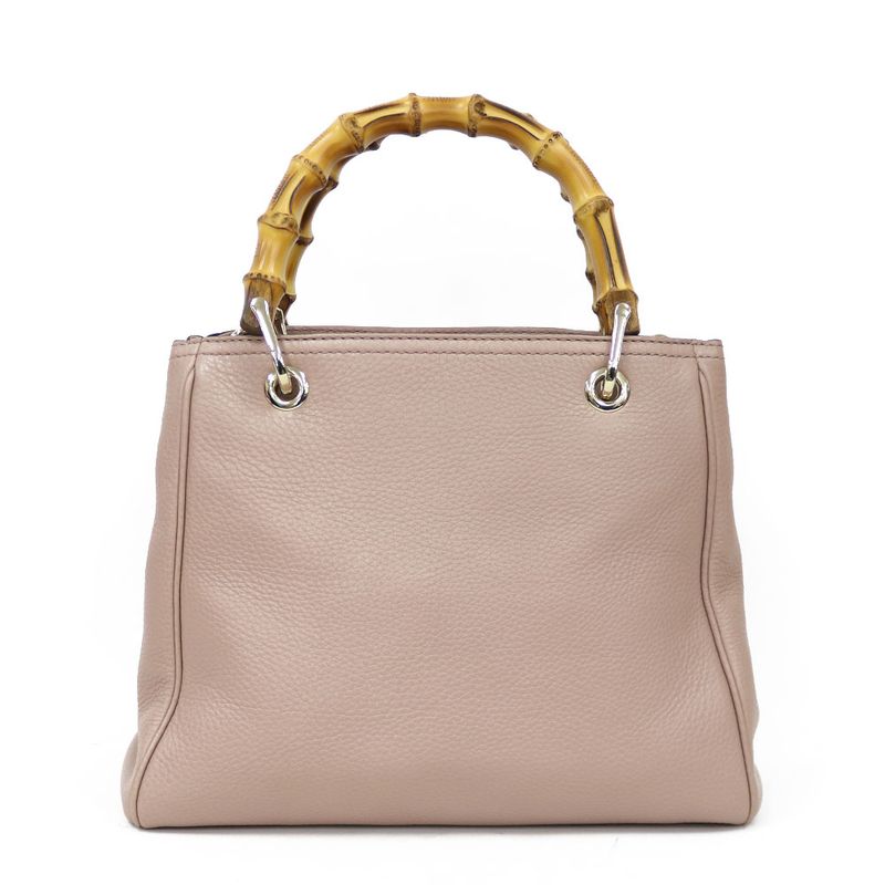 Gucci Shoulder Bag Handbag Bamboo Pink