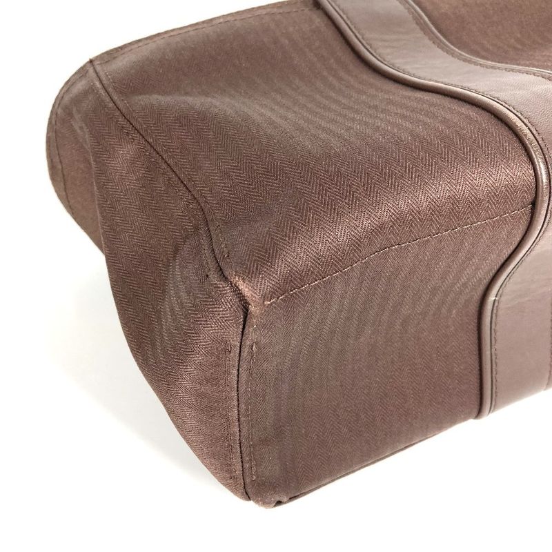 Hermes Pouch Acapulco Cles Ched Toilette MM Toile Chevron Brown