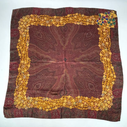 Chanel Scarf Silk Gripoa Pattern Multicolor