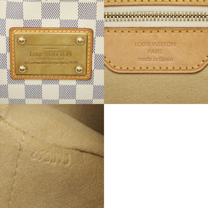 Louis Vuitton Damier Azure Hampstead MM Tote Shoulder Bag N51206 White PVC