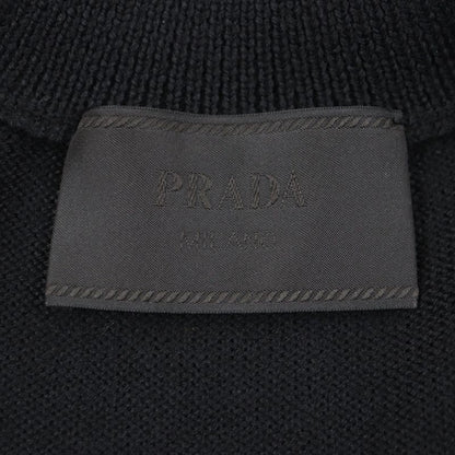 Prada Umc149 100% Virgin Wool Re-nylon Triangle Logo Triangle Plate Knit