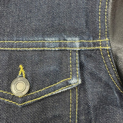 Saint Laurent 13aw Leather Sleeve Denim Jacket Leather Sleeve Denim Jacket Up53