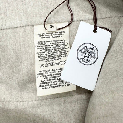Hermes Outer Cashmere Beige Long Vest Gilet