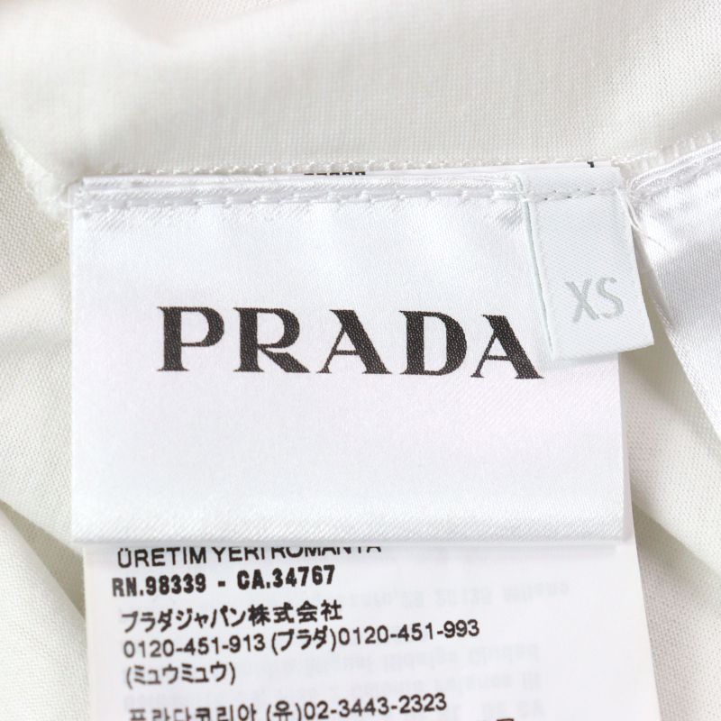 Prada 24SS Ujn884 Cotton 100% Logo Embroidery Crew Neck Short Sleeve T-shirt