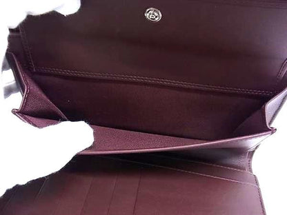 Chanel Coco Marc Matelasse Caviar Leather Trifold Long Wallet Women's Black