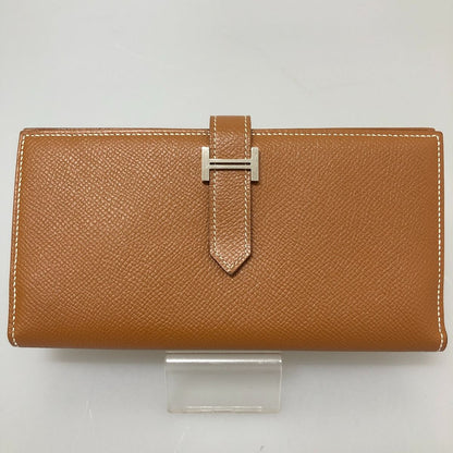 Hermes Long Wallet Bearn Souffle Brown