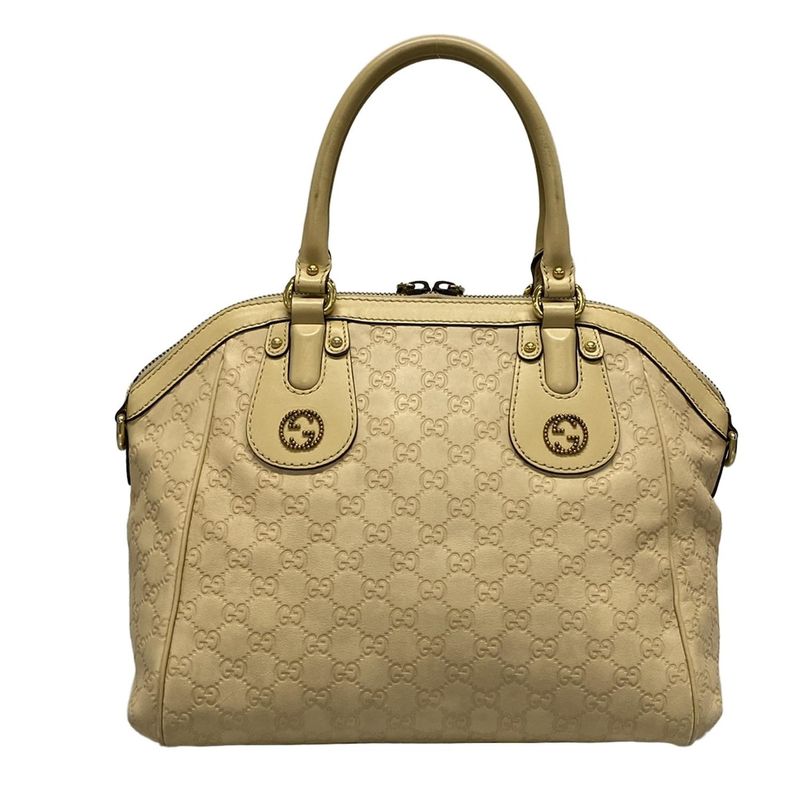 Gucci Handbag Cima Line Scarlet 282299 Beige Leather
