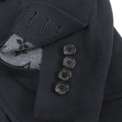Louis Vuitton 21SS Wool Cotton Monogram Jersey Single Tailored Jacket Navy 46