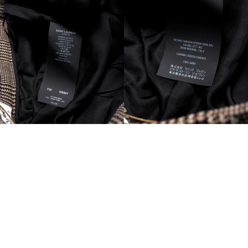 Saint Laurent Paris Pants Size 34 Glen Check Slacks Made In Italy 20250501