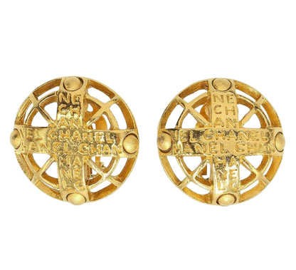 Chanel Logo Round Earring