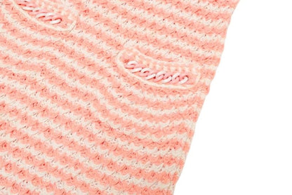 Chanel Dress Size 34 P58 Braided Chain Knit Dress CC Logo Button Coco Mark